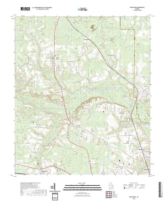 US Topo 7.5-minute map for Dixie Union GA – American Map Store