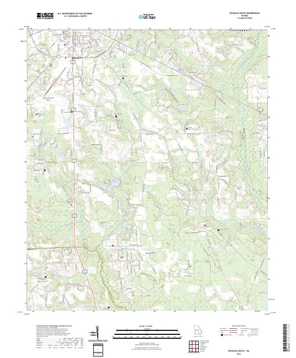US Topo 7.5-minute map for Douglas South GA