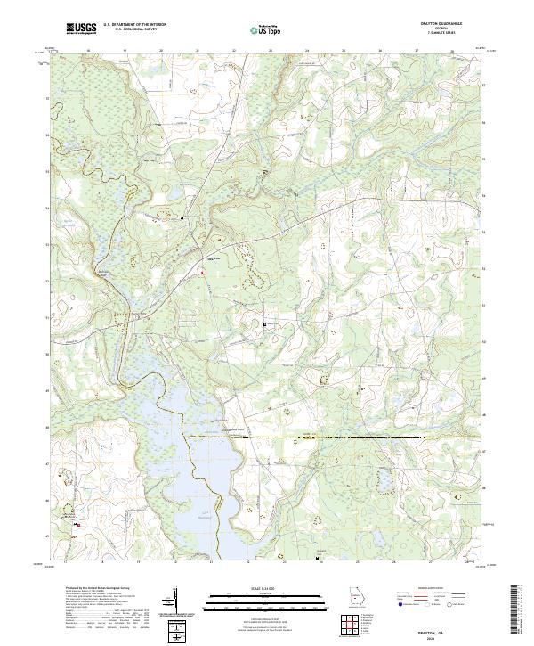 US Topo 7.5-minute map for Drayton GA