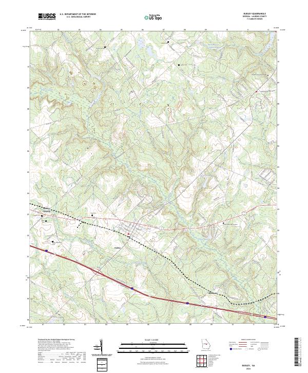 US Topo 7.5-minute map for Dudley GA
