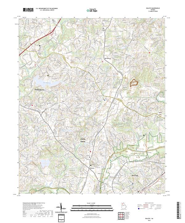 US Topo 7.5-minute map for Duluth GA