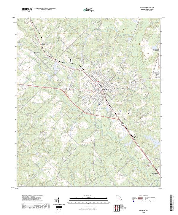 US Topo 7.5-minute map for Eastman GA