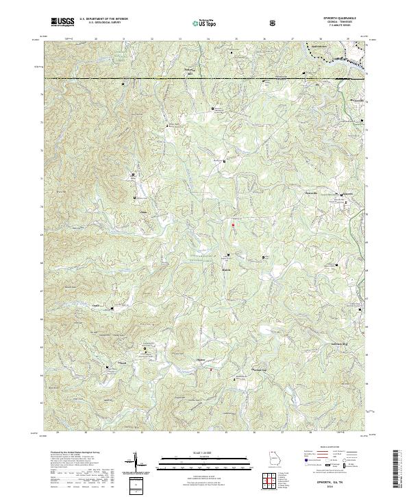 US Topo 7.5-minute map for Epworth GATN