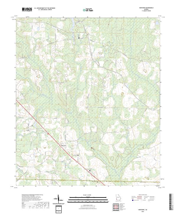 US Topo 7.5-minute map for Hentown GA