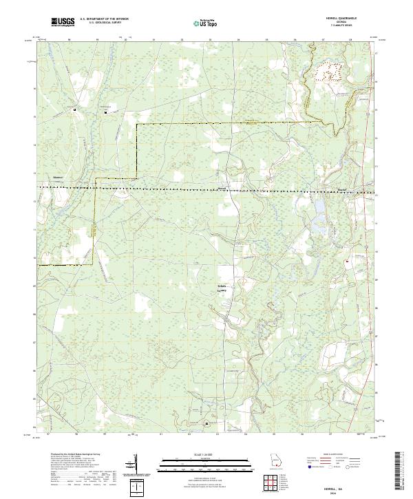 US Topo 7.5-minute map for Howell GA