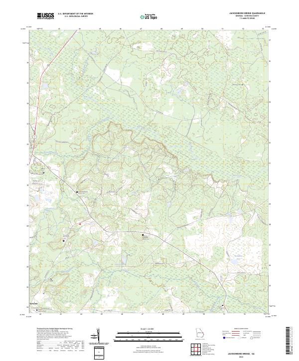 US Topo 7.5-minute map for Jacksonboro Bridge GA