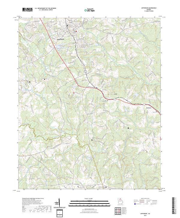 US Topo 7.5-minute map for Jefferson GA