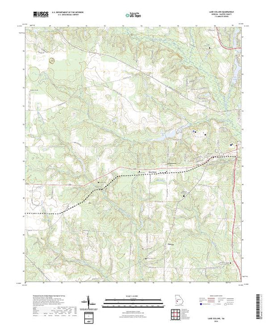 US Topo 7.5-minute map for Lake Collins GA – American Map Store