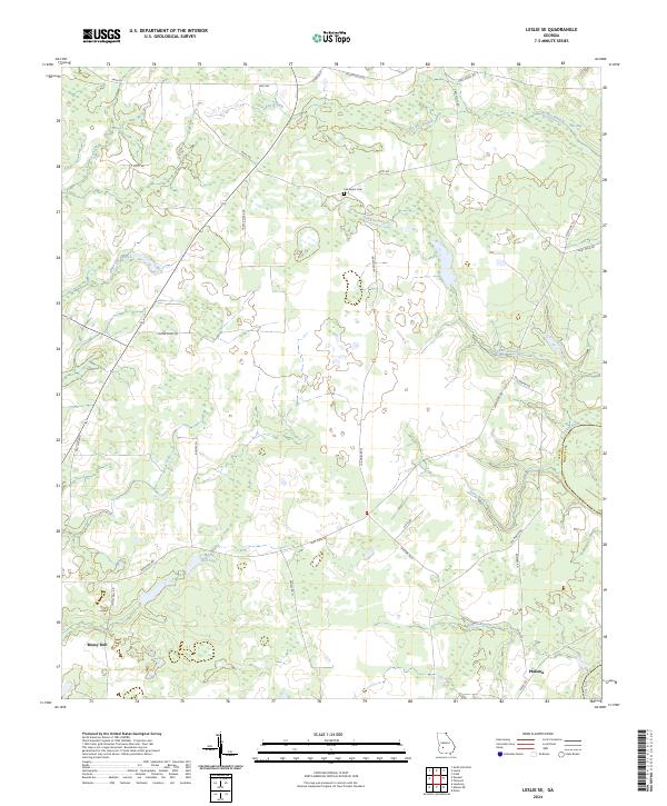 US Topo 7.5-minute map for Leslie SE GA