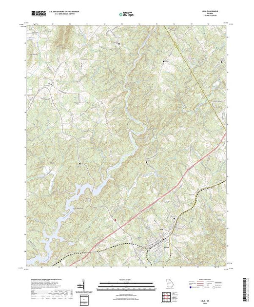 Lula Ms Map US Topo 7.5-minute map for Lula GA – American Map Store