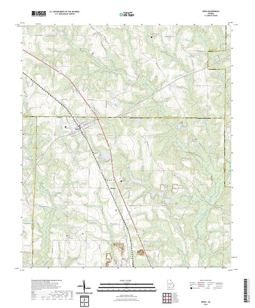 US Topo 7.5-minute map for Meigs GA – American Map Store