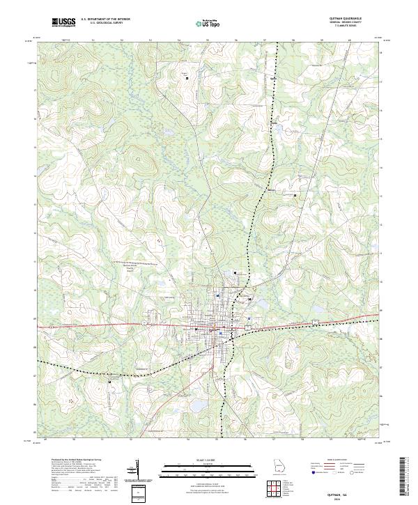 US Topo 7.5-minute map for Quitman GA