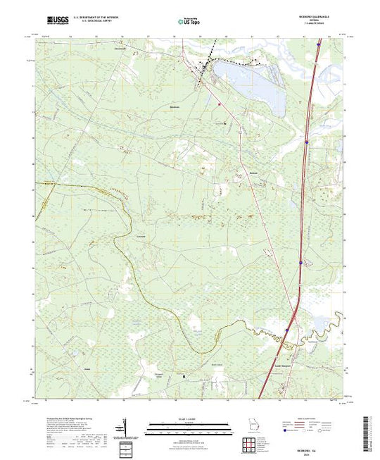 US Topo 7.5-minute map for Riceboro GA – American Map Store
