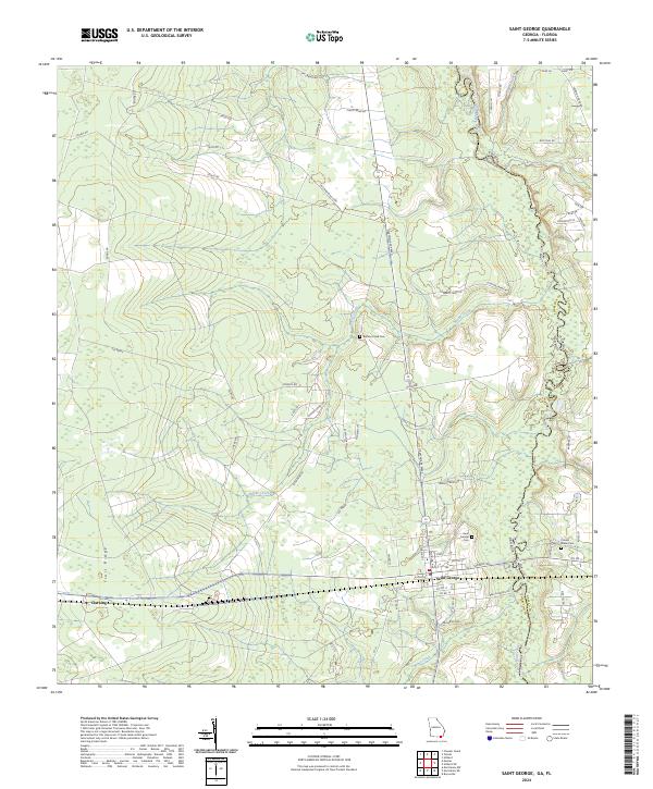 US Topo 7.5-minute map for Saint George GAFL – American Map Store