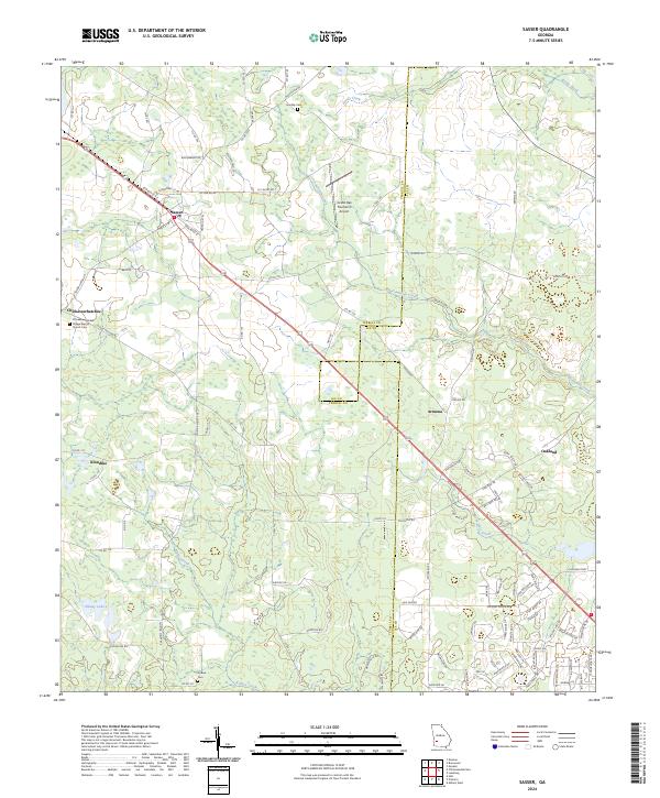 US Topo 7.5-minute map for Sasser GA