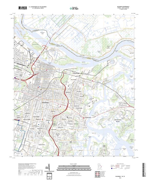 US Topo 7.5-minute map for Savannah GASC