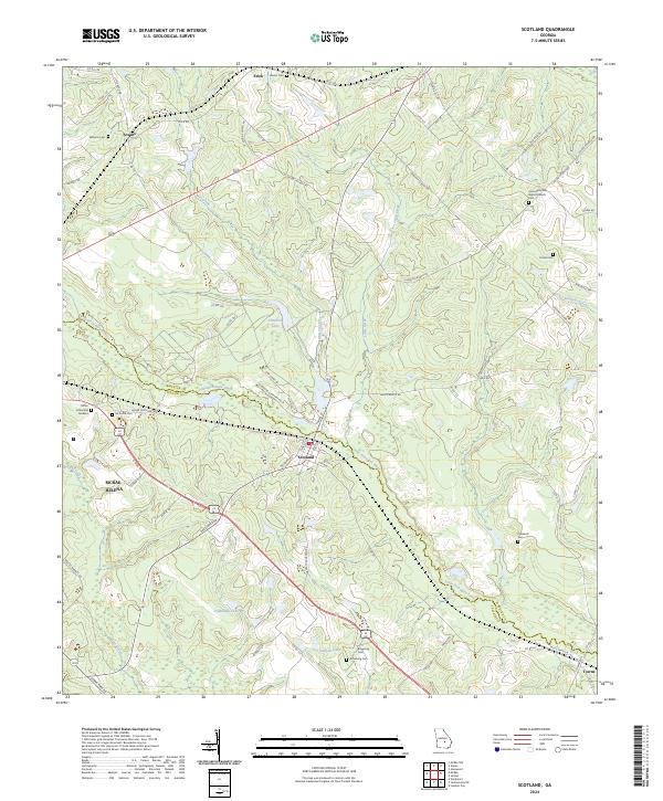 US Topo 7.5-minute map for Scotland GA