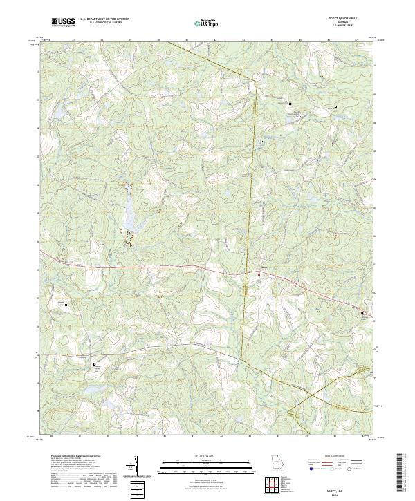 US Topo 7.5-minute map for Scott GA