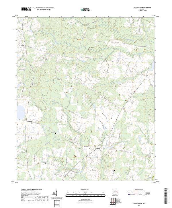 US Topo 7.5-minute map for Scotts Corner GA