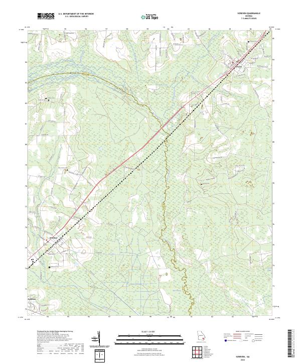 US Topo 7.5-minute map for Screven GA