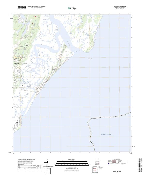 US Topo 7.5-minute map for Sea Island GA