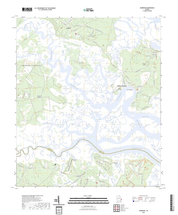 US Topo 7.5-minute map for Seabrook GA