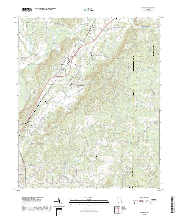 US Topo 7.5-minute map for Shannon GA