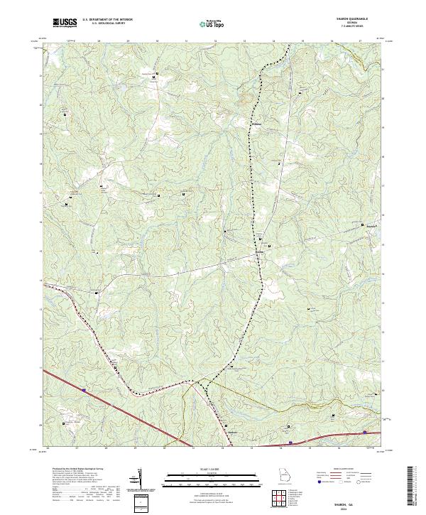 US Topo 7.5-minute map for Sharon GA