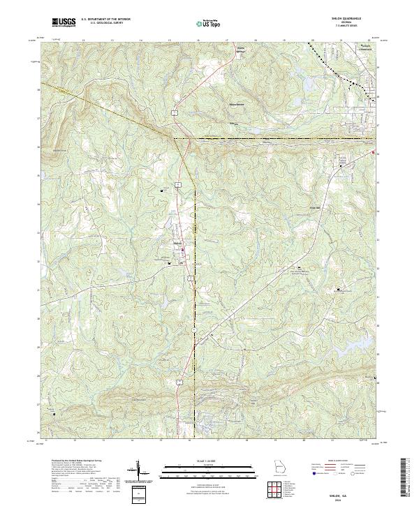 US Topo 7.5-minute map for Shiloh GA
