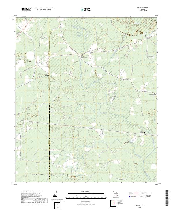US Topo 7.5-minute map for Sirmans GA