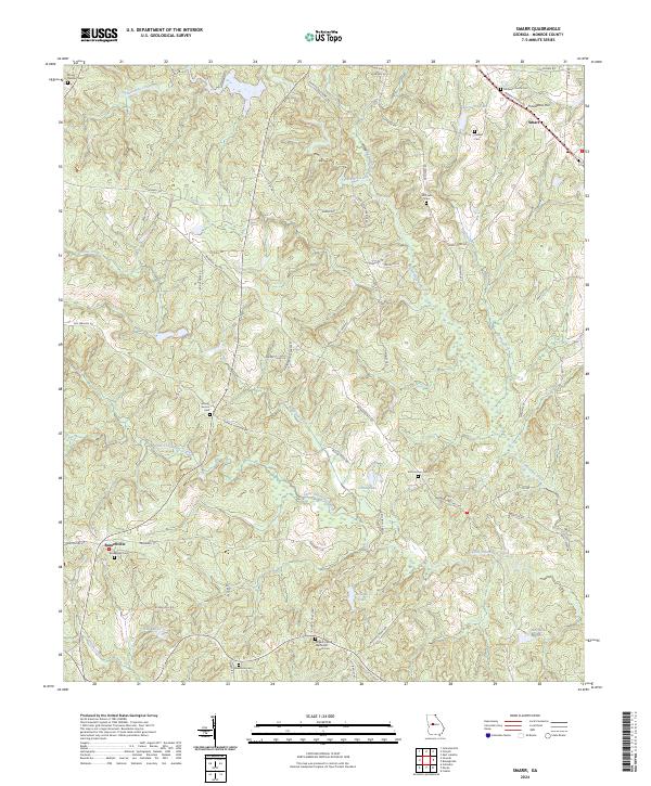 US Topo 7.5-minute map for Smarr GA