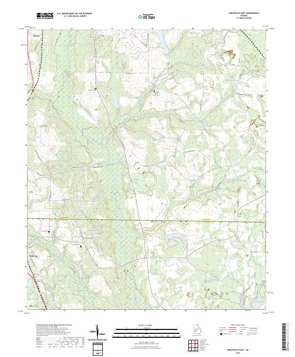 US Topo 7.5-minute map for Smithville East GA