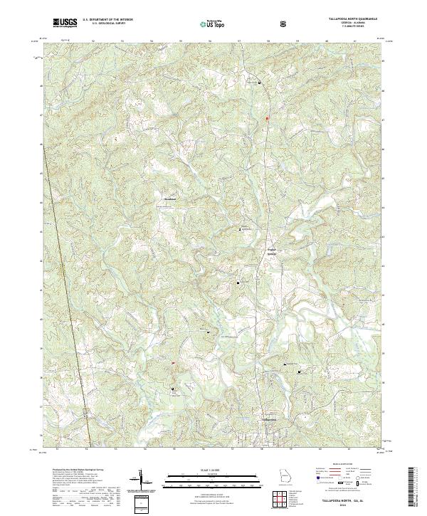 US Topo 7.5-minute map for Tallapoosa North GAAL