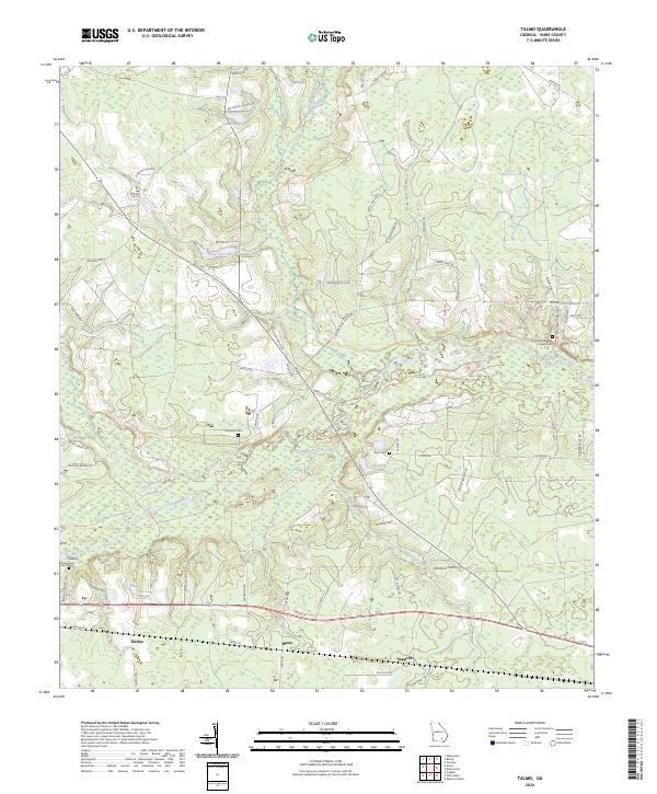 US Topo 7.5-minute map for Talmo GA – American Map Store