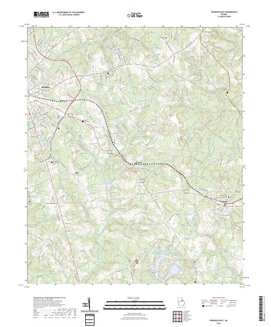 Thomsonlocal Map US Topo 7.5-minute map for Thomson East GA – American Map Store