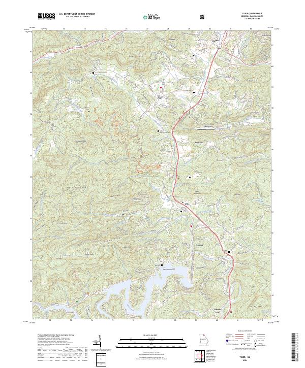 US Topo 7.5-minute map for Tiger GA