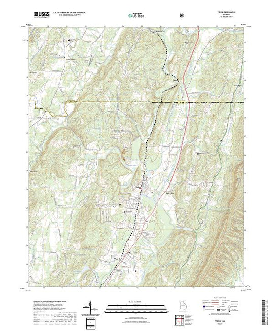 US Topo 7.5-minute map for Trion GA – American Map Store