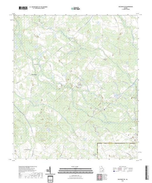 US Topo 7.5-minute map for Waycross SW GA – American Map Store