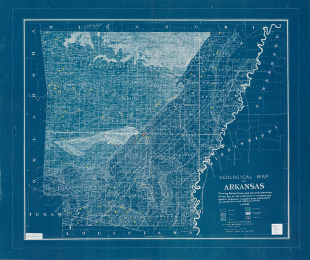 Geological Map of Arkansas, 1920