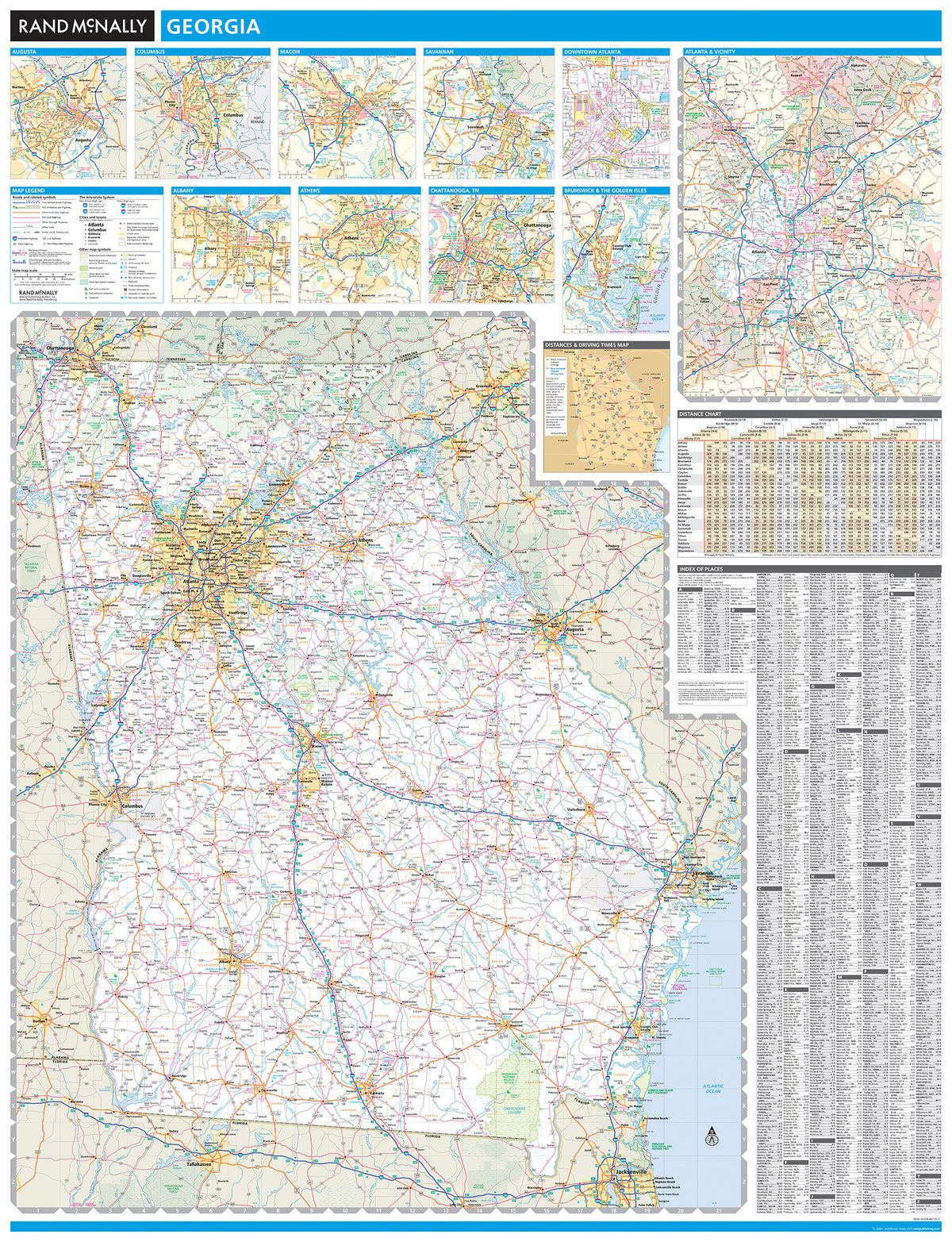 Georgia State Wall Maps – American Map Store