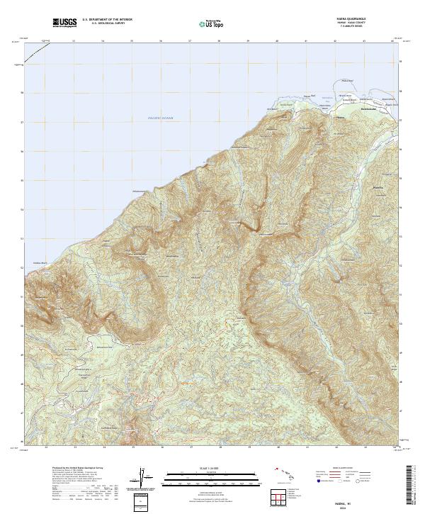 US Topo 7.5-minute map for Haena HI