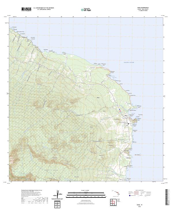 US Topo 7.5-minute map for Hana HI