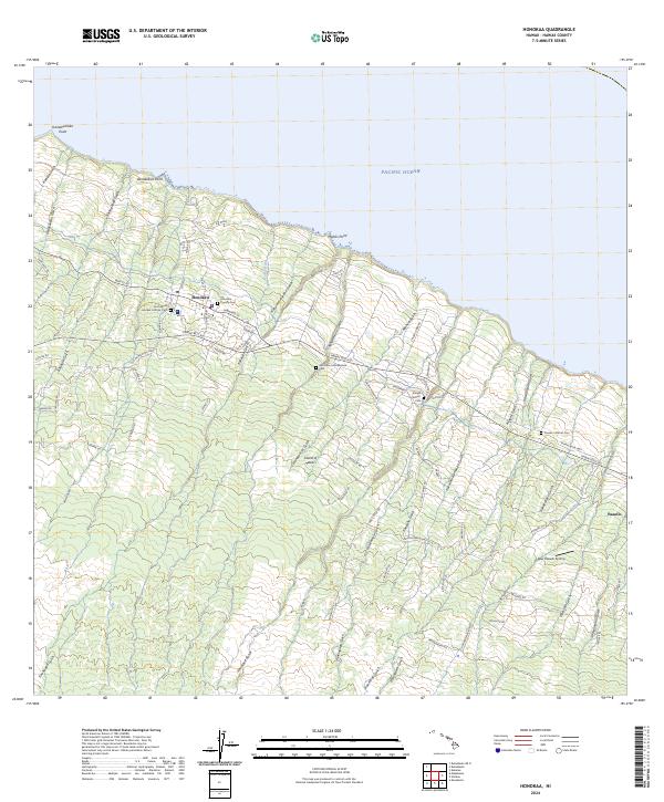 US Topo 7.5-minute map for Honokaa HI