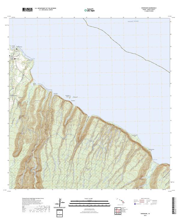 US Topo 7.5-minute map for Honokane HI
