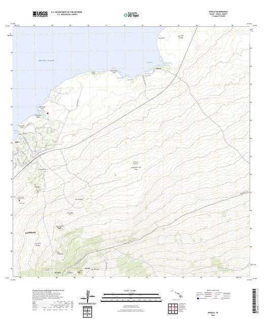 US Topo 7.5-minute map for Kiholo HI – American Map Store