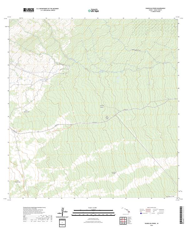 US Topo 7.5-minute map for Waikoloa Ponds HI