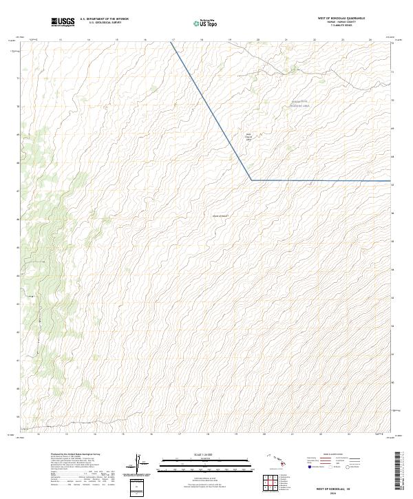 US Topo 7.5-minute map for West of Kokoolau HI