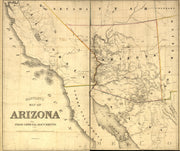 Hartley's Map of Arizona, 1865
