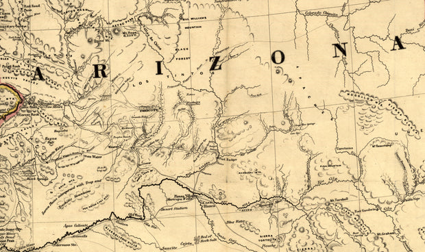Hartley's Map of Arizona, 1865