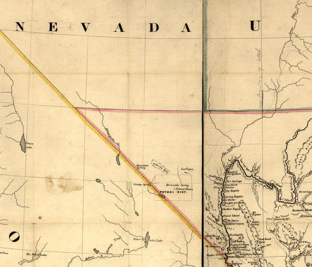 Hartley's Map of Arizona, 1865